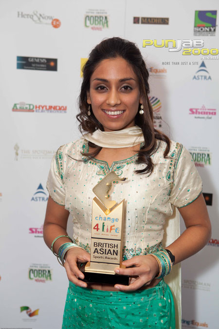 Isa Guha Winner of the Change4Life British Asian Sports Awards Sports Personality of the Year 