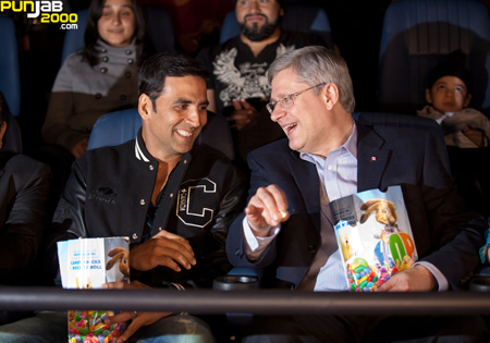 Akshay Kumar with Stephen Harper, Canadian Prime Minister