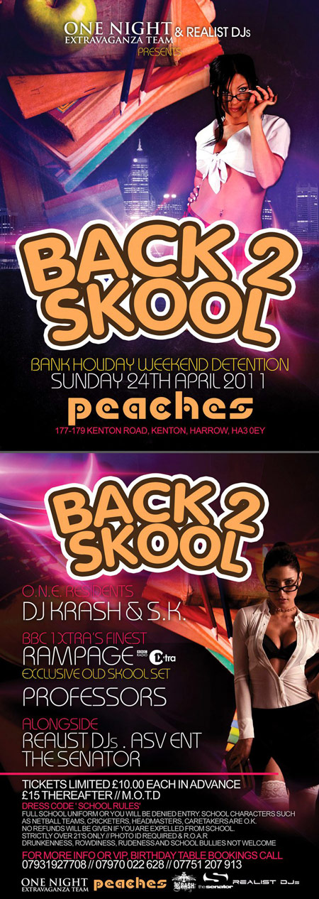 One Night Extravaganza Team Present Back To Skool Party 