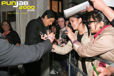 Shah Rukh Khan arriving for his BBC Asian Network Show