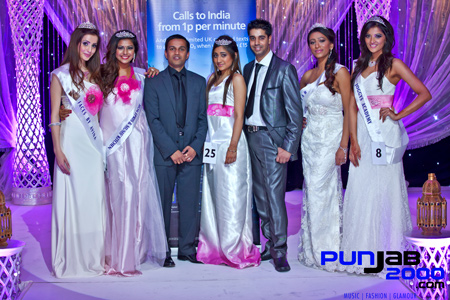Miss India UK  London Winners with Organisers - Left to Right Nargis Javany - Henika Patel - Rupesh Patel - Puja Goyal - Shiv Sanghani - Anu Sihota - Nimisha Mehta