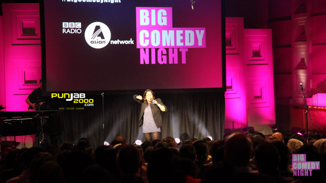Aditi Mittal performs at the BBC Asian Network comedy night