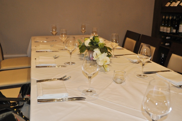 Spice Room table setting at Tapasya, Hull