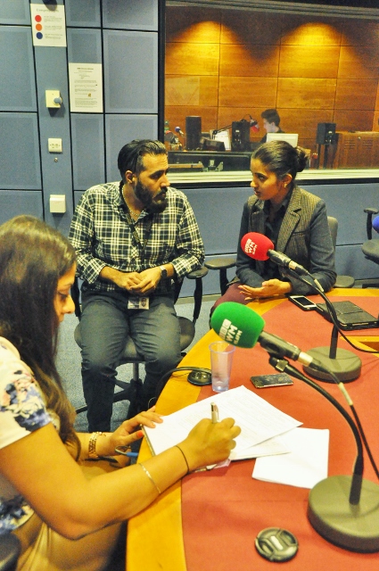 Amrit interviewing Sunny & Shay at the BBC